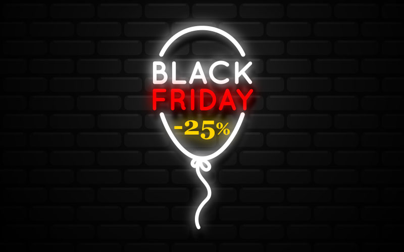 black friday oferta 25% descuento