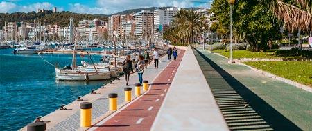 Ruta ciclista junto al mar, Palma