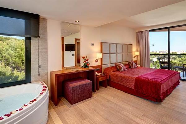 A short break at the 4 Star Protur Turo Pins Hotel in a junior suite Superior . Enjoy a one night stay with half board in a junior suite that includes: Buffer breakfast & dinner